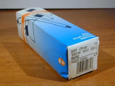 OSRAM EGT-CP /40 1000W 120V G-22 64742 NAED 54664 TUNGSTEN BULB NEW IN OPEN BOX - Image 1 of 3