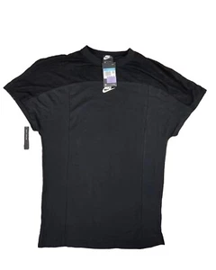 Vintage Nike Womens Mesh Netting Perforated Shirt M Black Top Activewear Casual - Picture 1 of 6