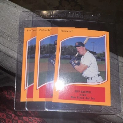 1990 pro cards jeff bagwell Rookie Card Lot 3 Nm Minor League Red Sox #26 Rc  - Image 1 of 4
