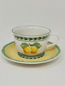 Villeroy & Boch Vitro Porcelain Tea Cup & Saucer Set Lemon Made in Germany  - Picture 1 of 8