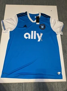 adidas 2022-23 Charlotte FC Home Jersey - Solar Blue-White XXL 2XL Carolinas Kit - Picture 1 of 15