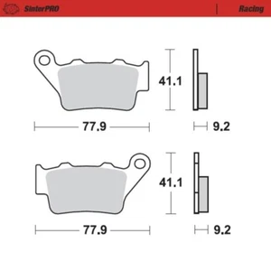 MotoMaster Rear Brake Pads for TM MX 250 2000 SinterPRO Racing - Picture 1 of 1