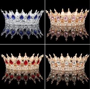 Tiara Crown For Women Vintage Baroque Headdress Prom Bridal Queen Bride Tiara - Picture 1 of 37
