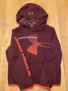 Under Armour Youth Maroon Cold Gear Long Sleeve Pullover Hoodie Size Y XS - Picture 1 of 3