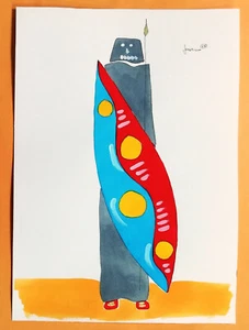 09529 Acquerello - Atmosfere del Corno d'Africa - Guerriero - Picture 1 of 3