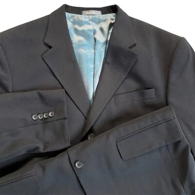 Oscar De La Renta Components size 42R black single breasted wool blend blazer - Image 1 of 4