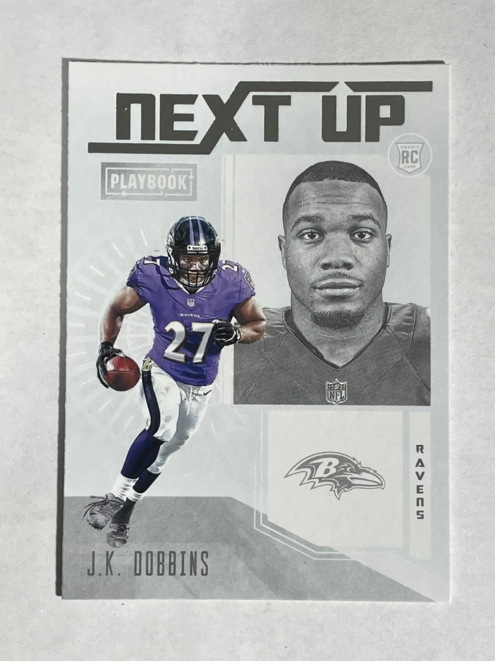 2020 Playbook Next Up JK Dobbins #NU-13 RC - Image 1 of 4