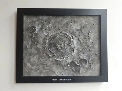 LUNAR SPACE LANDSCAPE 3D WALL ART / DISPLAY - TYCHO CRATER -  MOON 28 X 23CM - Image 1 of 4