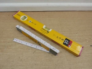 STABILA 80ASM 16" 40CM MAGNETIC TOOL BOX SPIRIT LEVEL + 2 METRE FOLDING RULE - Picture 1 of 3