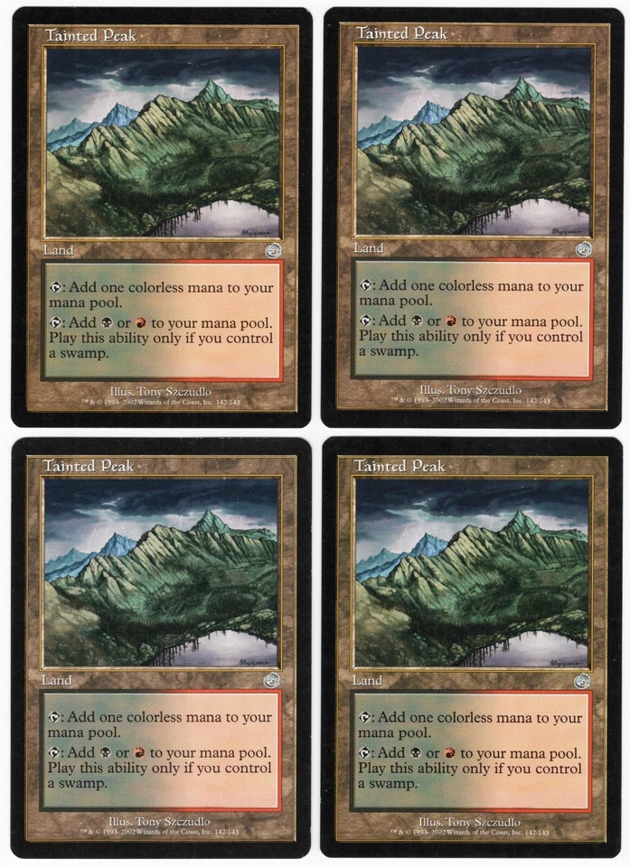 Tainted Peak x4 4x 2002 Judgment PLAYSET Colorless Uncommon Land MTG NM AZ1 - Image 1 of 1
