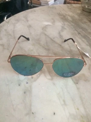Jessica Simpson J5441 Gold Flat aviator sunglasses. - Image 1 of 4