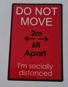 do not move distance 2m 6 foot sign decal premium vinyl lockdown workplace ppe - Picture 1 of 1