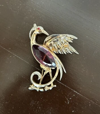 Vintage Sterling Reja Phoenix? Heron?  Brooch (large) - Image 1 of 4