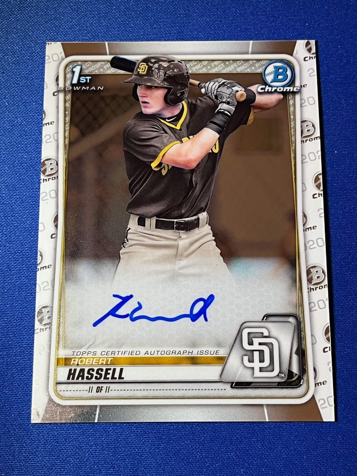 2020 Bowman Draft Chrome Robert Hassell #CDA-RHA Washington Nationals AUTO