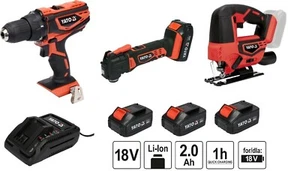 Profi 18 V Akku Werkzeug Set Akkuschrauber Multifunktion Stichsäge 3 x 2Ah Akku - Bild 1 von 9