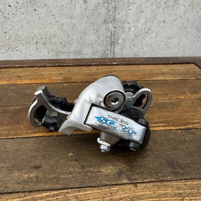 Винтажный задний переключатель Shimano Sora RD-3300 серебристый с ДЛИННОЙ лапкой дорожный тройной A3 - Изображение 1 из 4