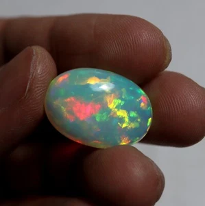 14.8 Cts 23.3x16.4 MM Natural Broad Pattern Flashy Rainbow Fire Ethiopian Opal - Picture 1 of 8