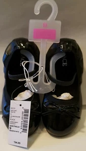Toddler Girls Uniform Ballet Flats Black 9 (The Children's Place) NWT  - Picture 1 of 3
