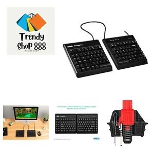 USB-A Freestyle Pro Quiet Ergonomic Split Mechanical Keyboard Cherry MX Silen... - Picture 1 of 10