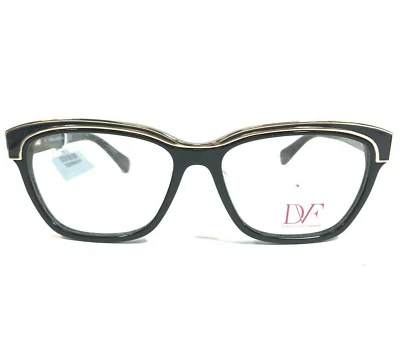 Marcos de gafas Diane von Furstenberg DVF5082 001 negro dorado ojo de gato 54-15-135 Foto 1 de 4