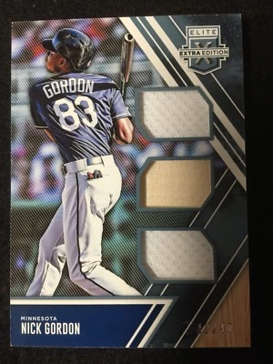 2017 Elite Extra Edition Baseball:Nick Gordon Bat-Jersey 42/49 #TM-NG - Image 1 of 2