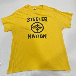 Pittsburgh Steelers gelb Rundhals Kurzarm T-Shirt Herren L NFL - Bild 1 von 5