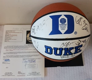 1998-99 DUKE Autographed Team Signed Mens Logo Basketball JSA Brand Maggette - Picture 1 of 2