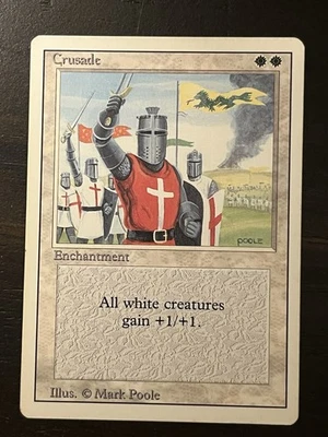 MTG Crusade Revised Edition Regular Rare - BANNED card Moderate Play - Image 1 of 2