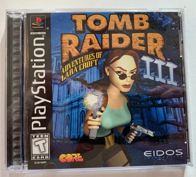 PlayStation 1 PS1 - Tomb Raider III - 1998 - Black Label - W/Manual & Reg Card - Image 1 of 4