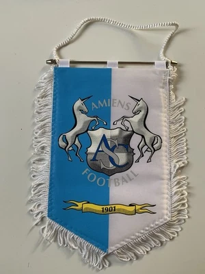 Amiens SC ASC grand fanion vintage foot football pennant banderin - Photo 1/2