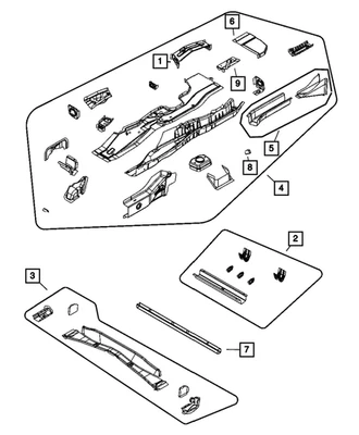 Genuine Mopar Rear Rail - Extension 68025689aa 68025689AA - Изображение 1 из 3