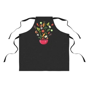 Bunte Lebensmittel Explosion Kochschürze, Feinschmecker Geschenk, Küchenzubehör, Kulinarik - Bild 1 von 5