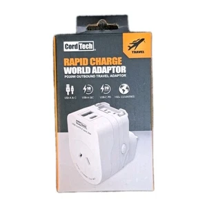 Universal Travel Fast Charging USB-C USB A Charger AU EU US UK BALI Adaptor - Picture 1 of 10