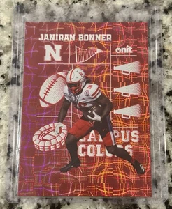 Janiran Bonner 2025 Onit Athlete Nebraska Cornhuskers Campus Colors Holo CC-6 - Picture 1 of 2