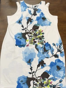 NWT Lane Bryant Blue Floral Sleeveless Dress Sz 28 $89 New - Picture 1 of 2