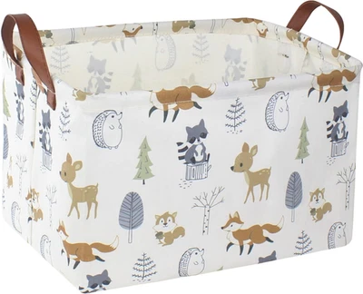 Rectangular Storage Basket, Books Box, Gift Basket, Room Decor(Animal) - Image 1 of 4