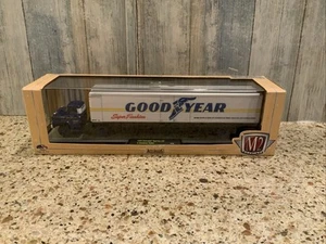MIB M2 Machines Auto Haulers 1958 Chevrolet Spartan LCF & Goodyear Trailer - Picture 1 of 6