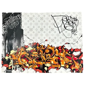 Póster impreso en graffiti de la séptima carta REVOK firmado MSK - Imagen 1 de 4
