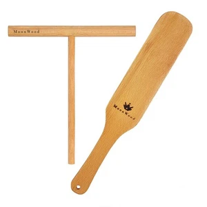 Crepe Spreader Stick and Spatula Kit - 2 Piece Set (7” Spreader and 12” Spatu... - Picture 1 of 6