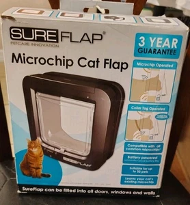 SureFlap Microchip Cat Door RFID Selective Entry Battery Operated White - Picture 1 of 7