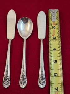 Wm Rogers JUBILEE International 1953 Silver Plate 2-Master Coltelli Burro, Zucchero - Foto 1 di 5