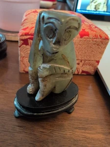 Vintage Affe handgeschnitzt Speckstein Figur - Bild 1 von 4