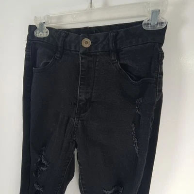 Leggings al tobillo rue21 Curvy tiro alto para mujer 8 negros desgastados elásticos cómodos Foto 1 de 4