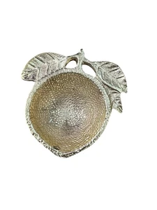 Gold Zitrus Obst Schmuck Schale Wohndeko klassisch Metall kleine Schale - Bild 1 von 2