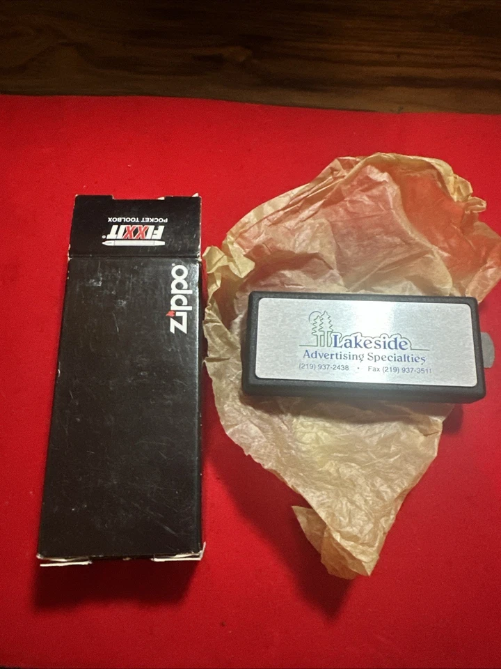 Vintage Zippo Fixit Caixa de Ferramentas de Bolso Faca e Parafuso Dri Publicidade, Muito Limpo - Imagem 1 de 4