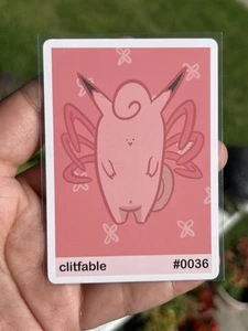 Pookiemoot Clitfable #0036 Clefable Pokemon Fan Art - Bild 1 von 2