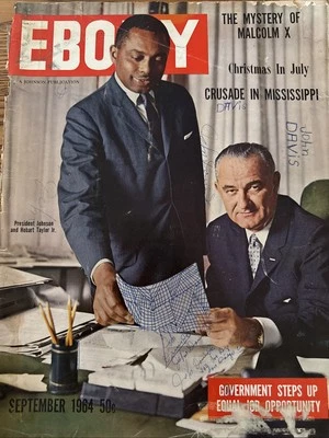 Ebony Magazine - September 1964 Hobart Taylor Jr -Malcolm X -Mississippi Crusade Foto 1 de 4