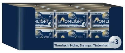 Moonlight Nr. 3 Nassfutter für Katzen, Thunfisch, Huhn, Shrimps, Tintenfisch 24x - Bild 1 von 4
