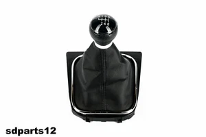 Per Vw Volkswagen Pomello Del Cambio Leva 6 Marce Cuffia Jetta Golf V VI Plus - Foto 1 di 4