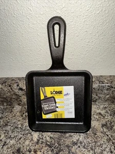 5.5 In. Square Cast Iron Skillet | Lodge Wonder Pan Use With Magic Small Stove - Picture 1 of 8